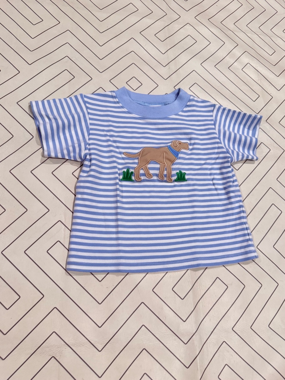 Claire and Charlie Striped Dog Top